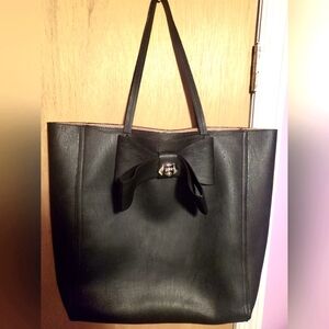 NWOT Black Betsey Johnson Tote Bag with Bow